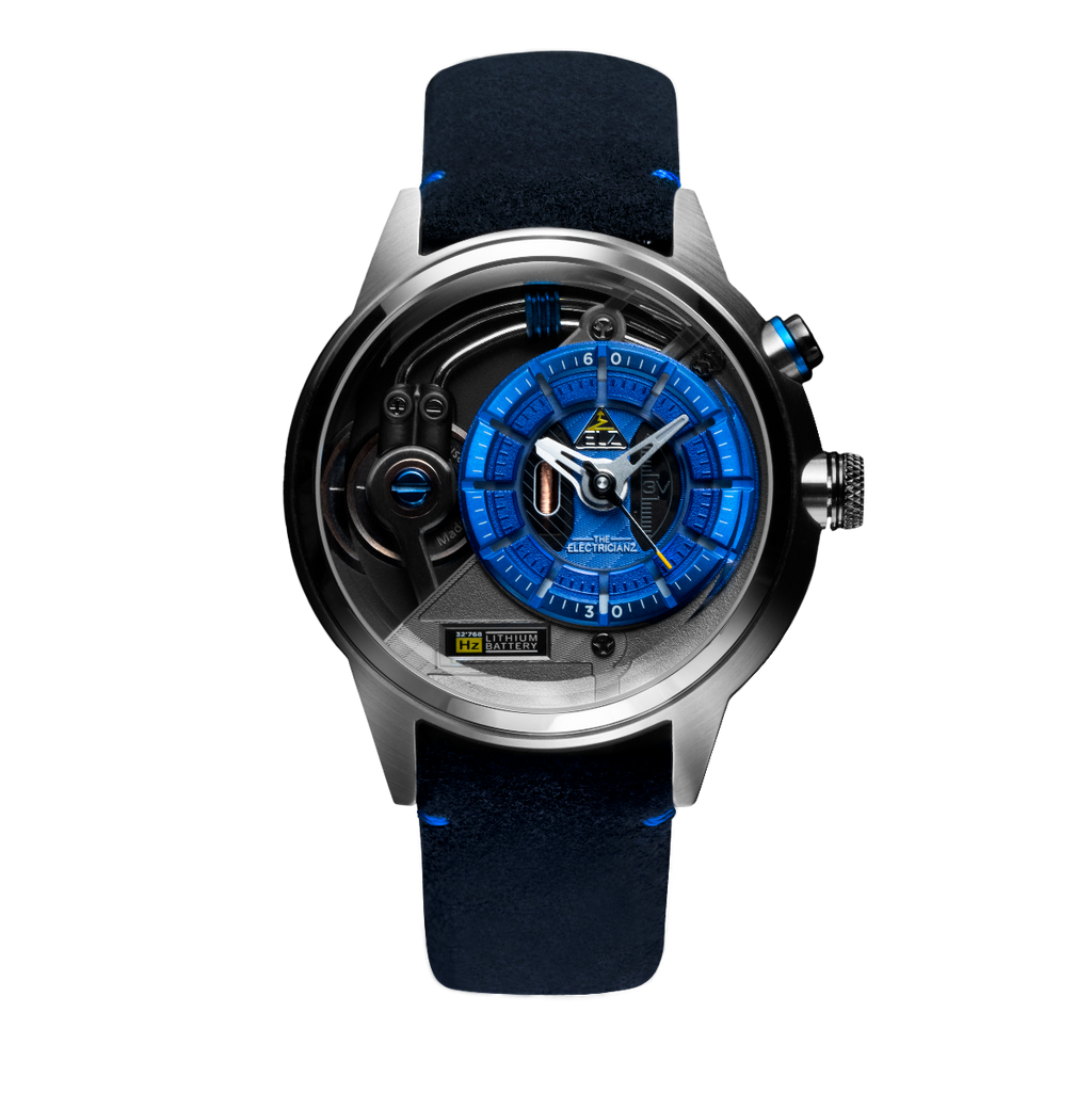The Electricianz SteelZ The Stone Z Mens Watch with Grey Leather Strap ZZ-A3C/02