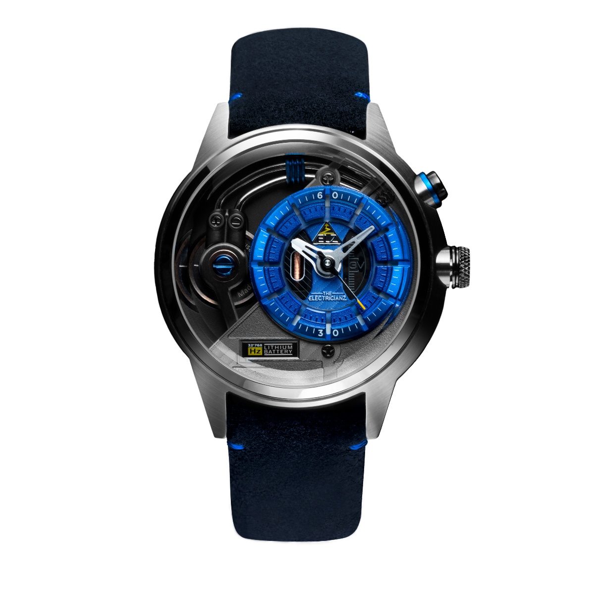 The Electricianz SteelZ The Stone Z Mens Watch with Grey Leather Strap ZZ-A3C/02