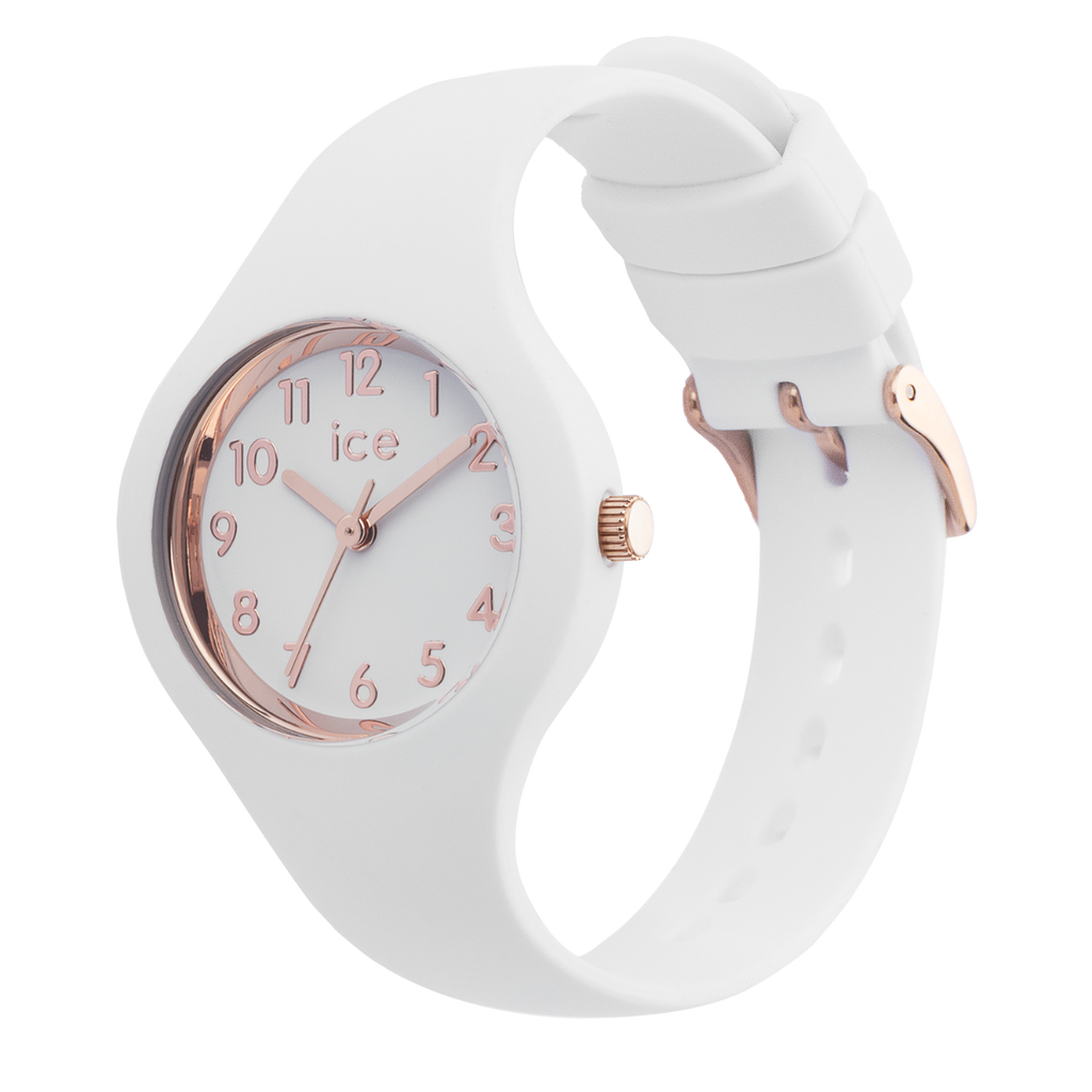 Ice Glam Kids Watch with White Dial and White Strap 015343