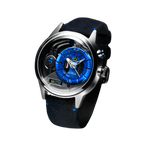 The Electricianz SteelZ The Stone Z Mens Watch with Grey Leather Strap ZZ-A3C/02