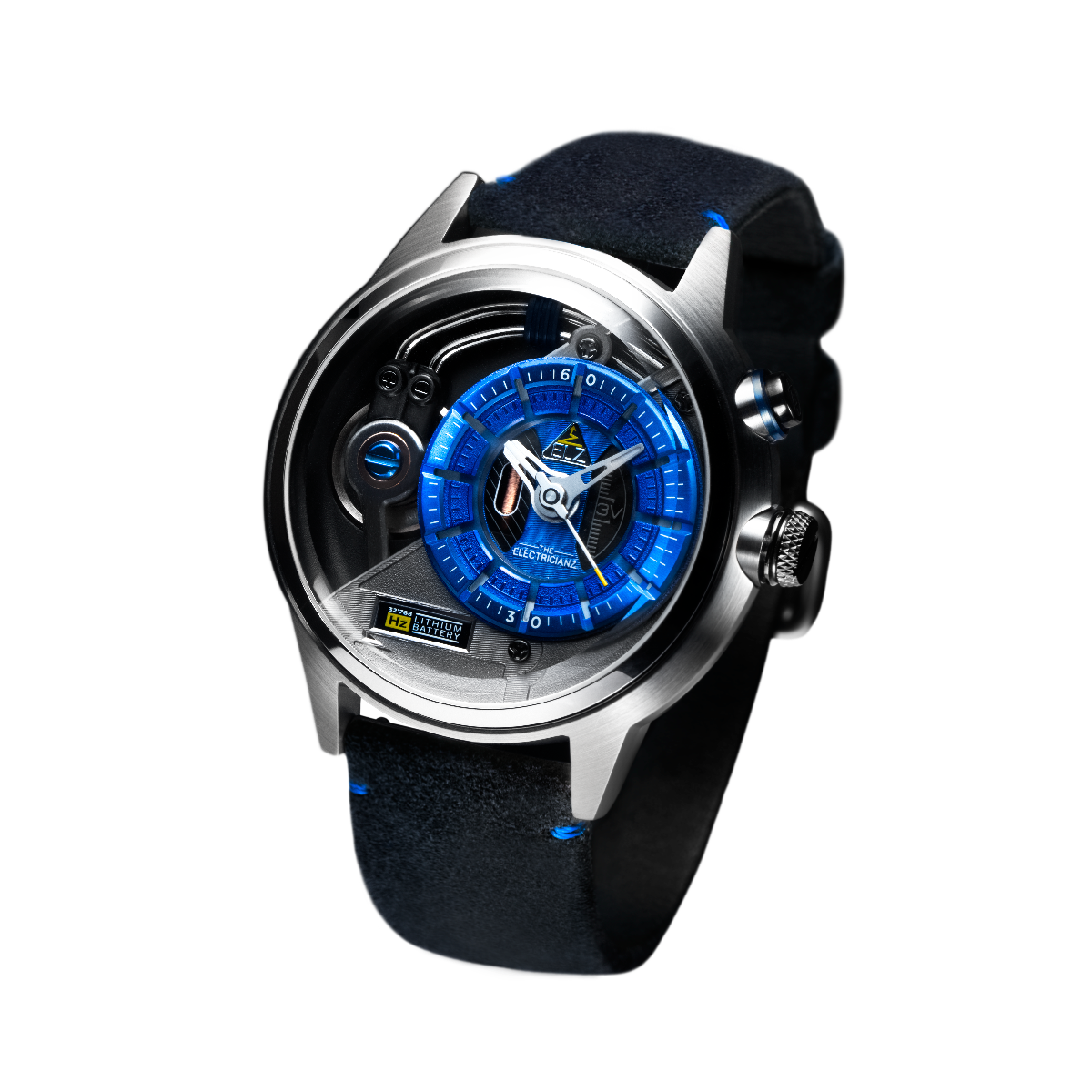 The Electricianz SteelZ The Stone Z Mens Watch with Grey Leather Strap ZZ-A3C/02