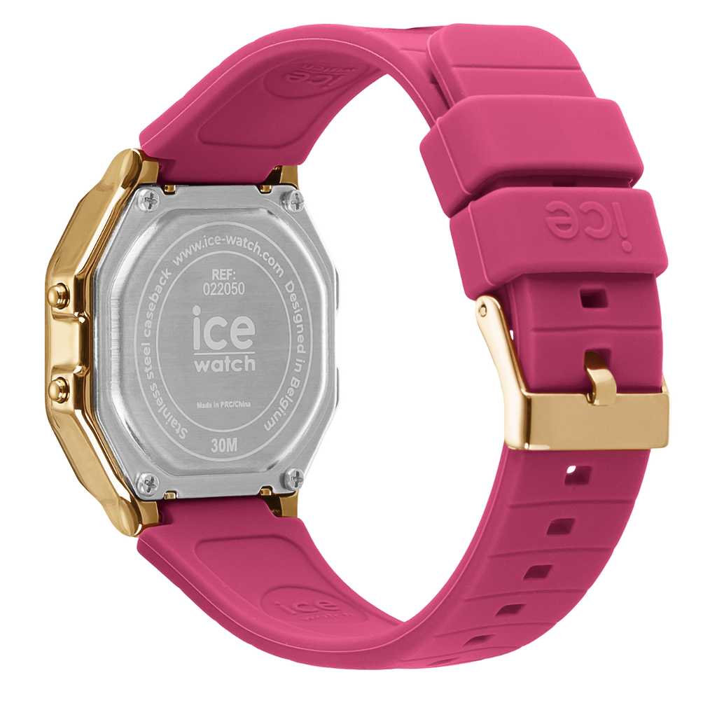 Ice Digit Retro Watch with Pink Dial and Pink Strap 022050