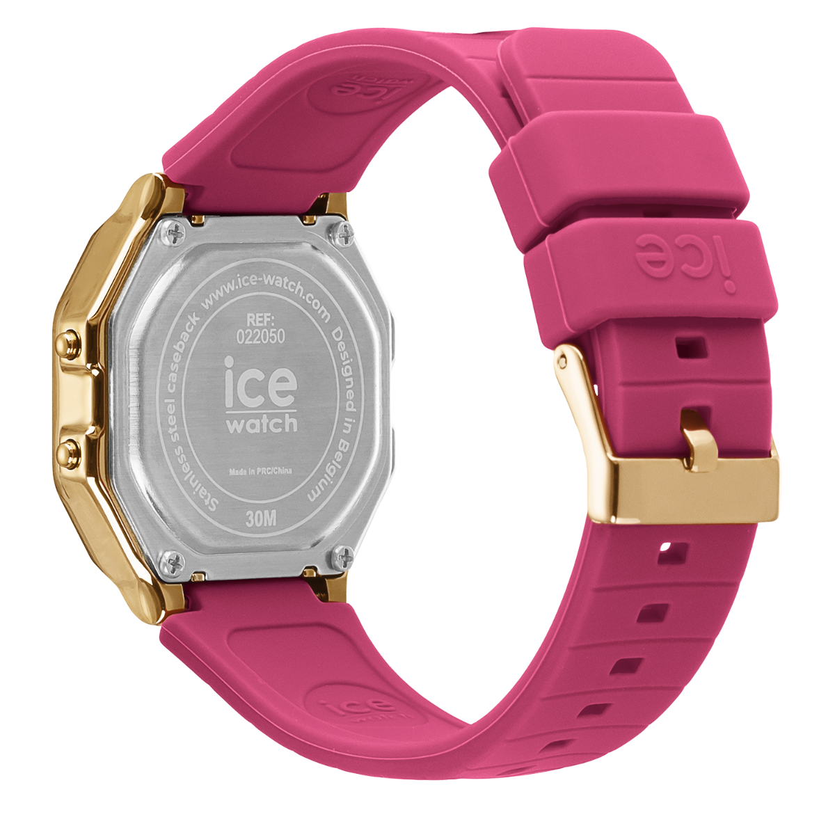 Ice Digit Retro Watch with Pink Dial and Pink Strap 022050