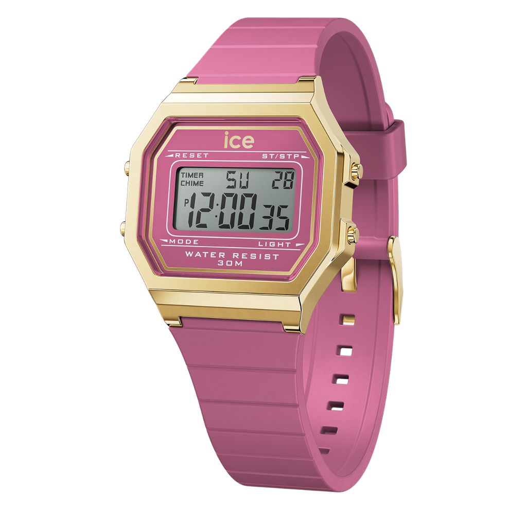 Ice Digit Retro Watch with Violet Dial and Violet Strap 022051