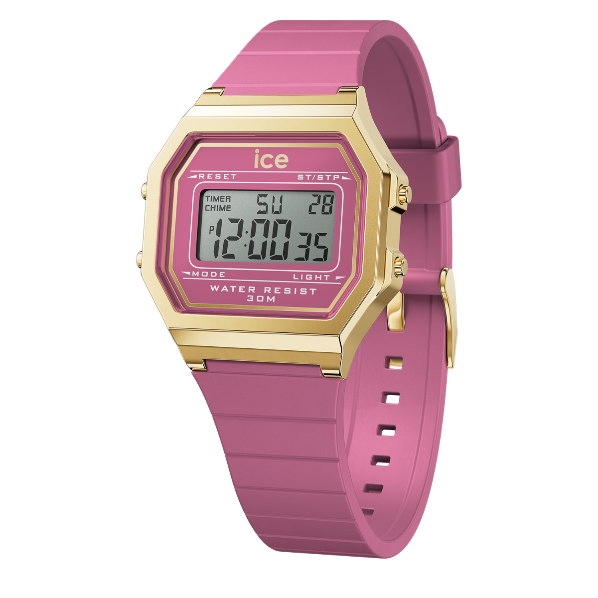 Ice Digit Retro Watch with Violet Dial and Violet Strap 022051