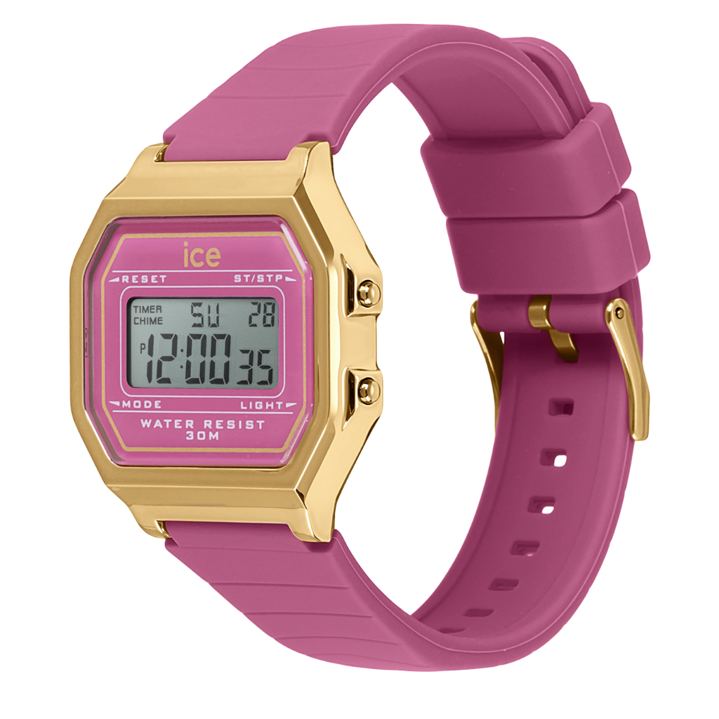 Ice Digit Retro Watch with Violet Dial and Violet Strap 022051
