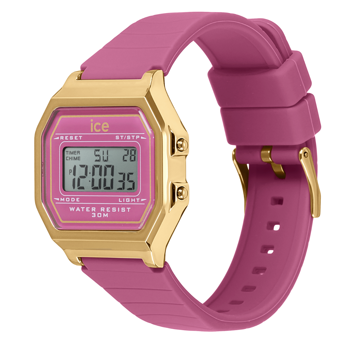 Ice Digit Retro Watch with Violet Dial and Violet Strap 022051