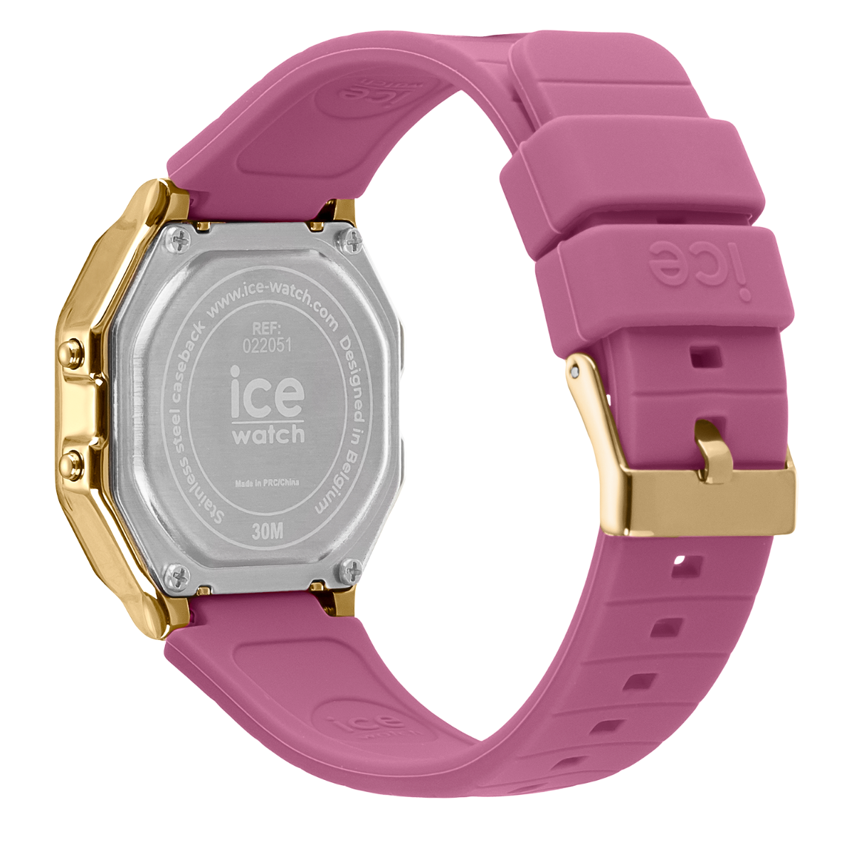 Ice Digit Retro Watch with Violet Dial and Violet Strap 022051