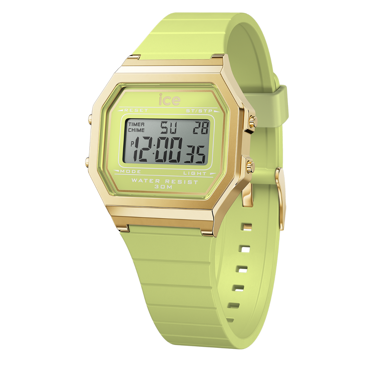 Ice Digit Retro Watch with Green Dial and Green Strap 022059