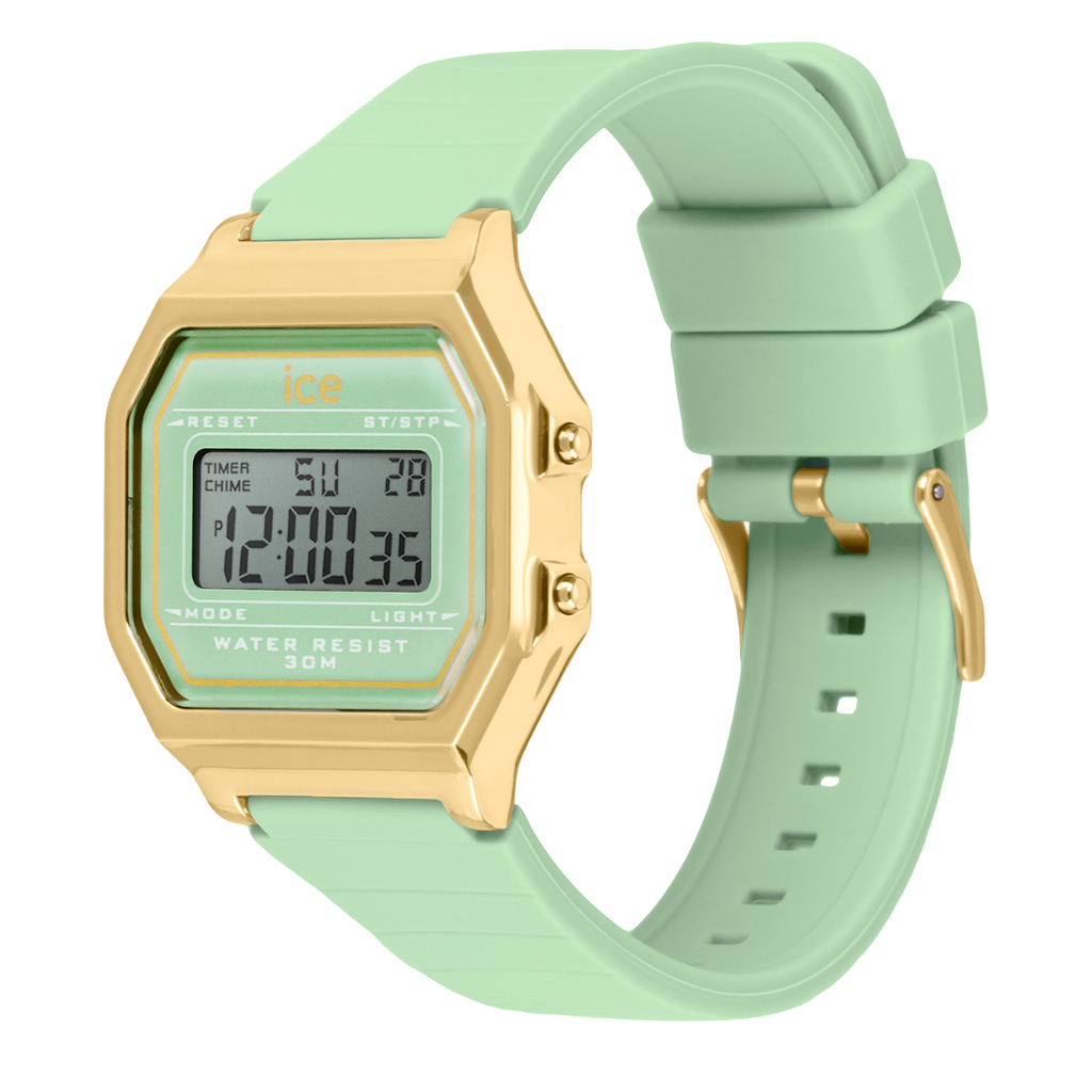 Ice Digit Retro Watch with Green Dial and Green Strap 022060