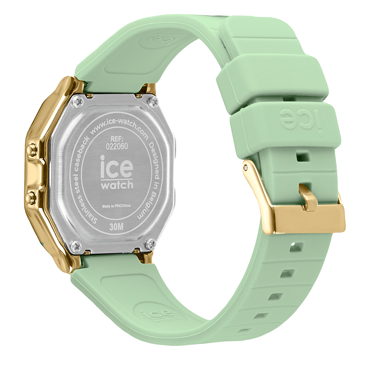 Ice Digit Retro Watch with Green Dial and Green Strap 022060