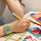 Ice Digit Retro Watch with Green Dial and Green Strap 022060