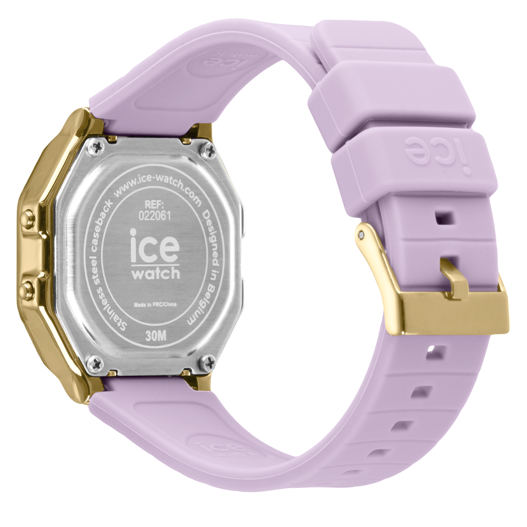 Ice Digit Retro Watch with Lilac Dial and Lilac Strap 022061