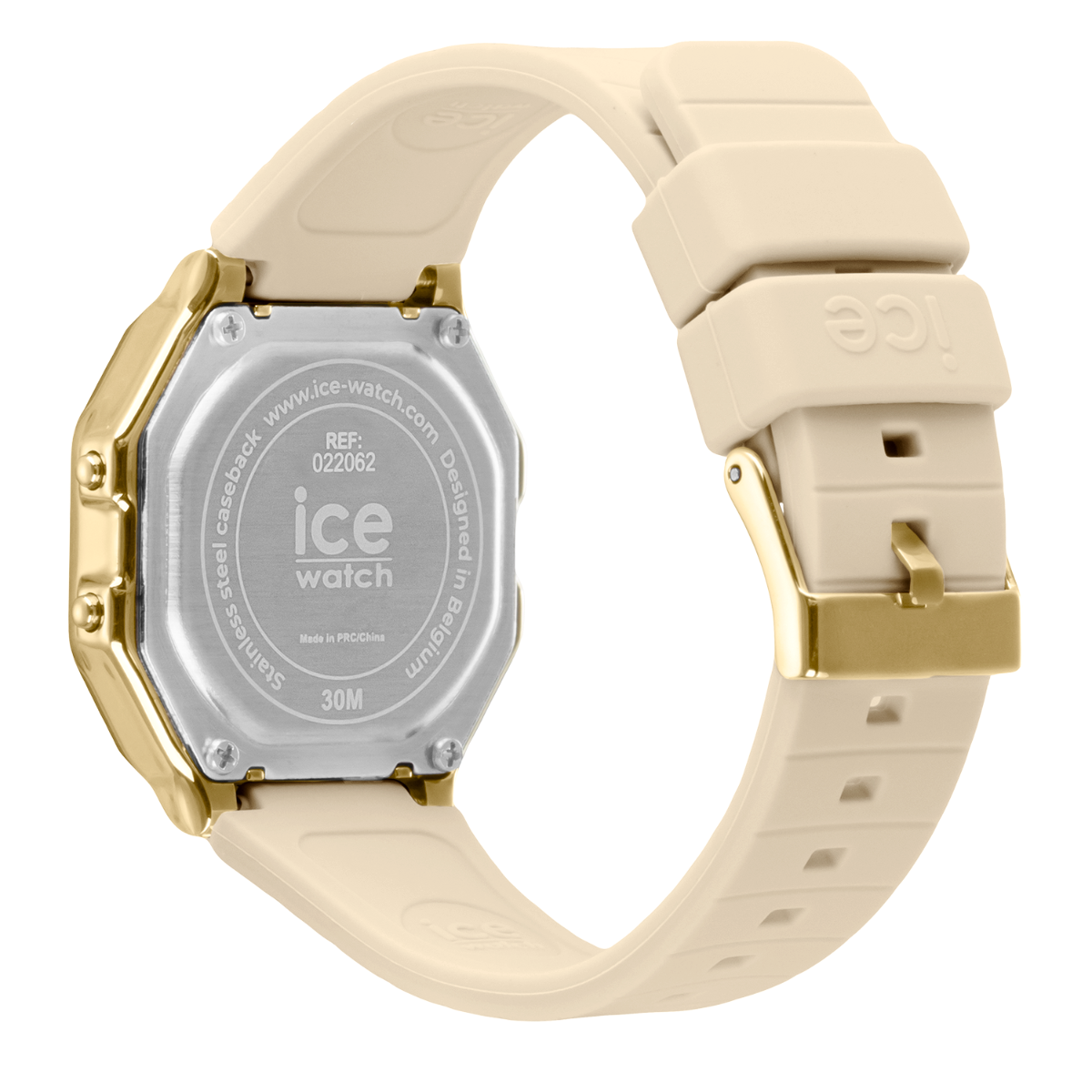 Ice Digit Retro Watch with Cream Dial and Cream Strap 022062