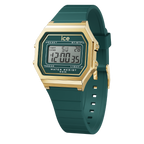 Gwylio Retro Ice Digit gyda Deial Werdd a Strap Werdd 022069