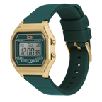 Gwylio Retro Ice Digit gyda Deial Werdd a Strap Werdd 022069