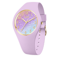 Awr Arddwrn i Ferched Ice Glitter gyda Deial Glaswellt a Strap Laswellt 022570