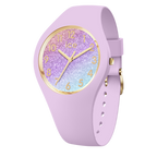 Awr Arddwrn i Ferched Ice Glitter gyda Deial Glaswellt a Strap Laswellt 022570