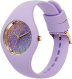 Awr Arddwrn i Ferched Ice Glitter gyda Deial Glaswellt a Strap Laswellt 022570