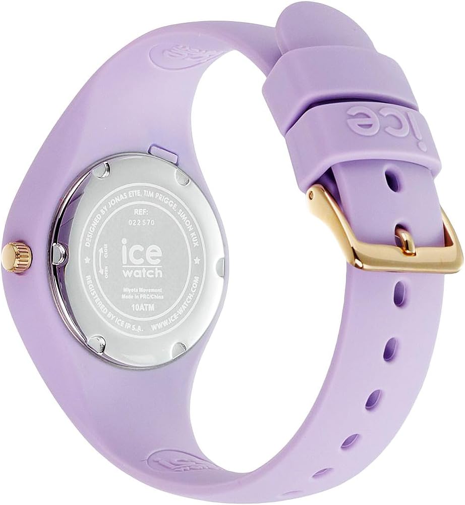 Awr Arddwrn i Ferched Ice Glitter gyda Deial Glaswellt a Strap Laswellt 022570
