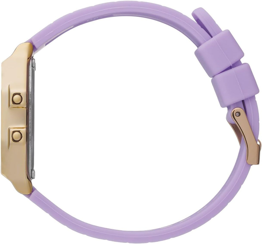 Gwylio Retro Digid Iâ gyda Deial Porffor a Strap Porffor 022721