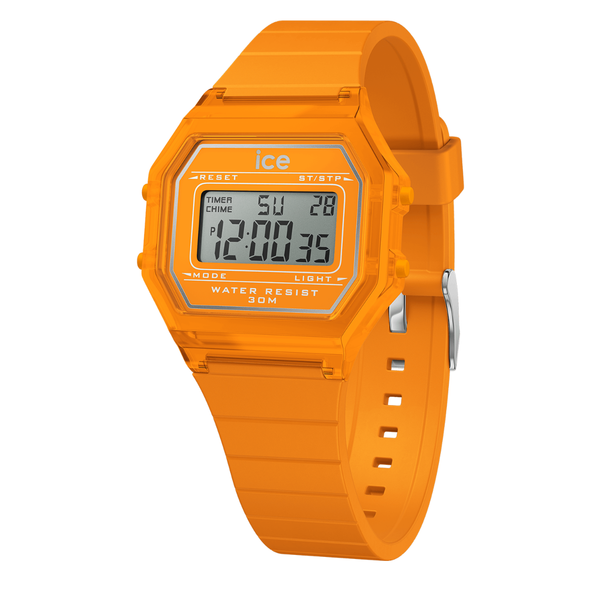 Ice Digit Retro Watch with Orange Dial and Orange Strap 022886