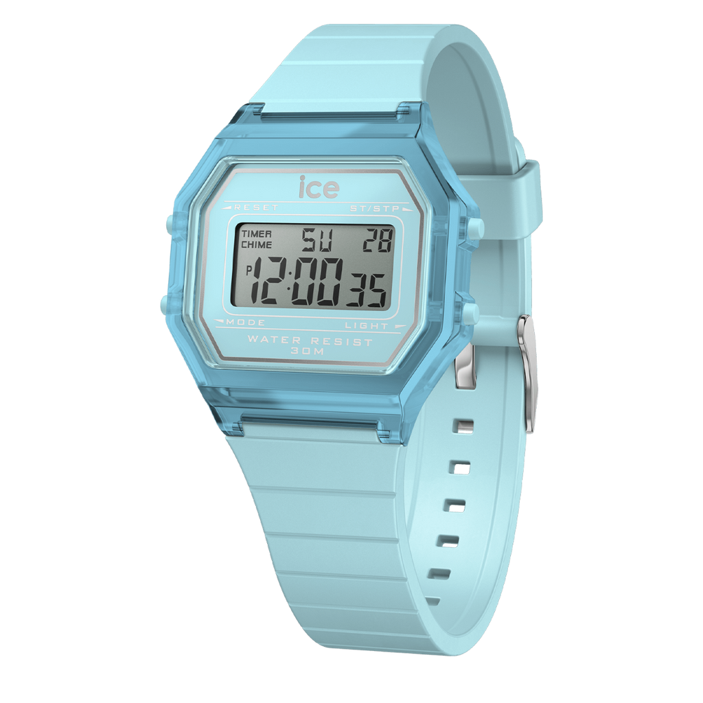 Ice Digit Retro Watch with Blue Dial and Blue Strap 022888