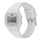 Gwylio Retro Digid Iâ gyda Deial Gwyn a Strap Gwyn 022899