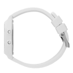 Gwylio Retro Digid Iâ gyda Deial Gwyn a Strap Gwyn 022899
