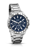 Sekonda Mens Navy Dial Stainless Steel Bracelet Chronograph Watch 1053