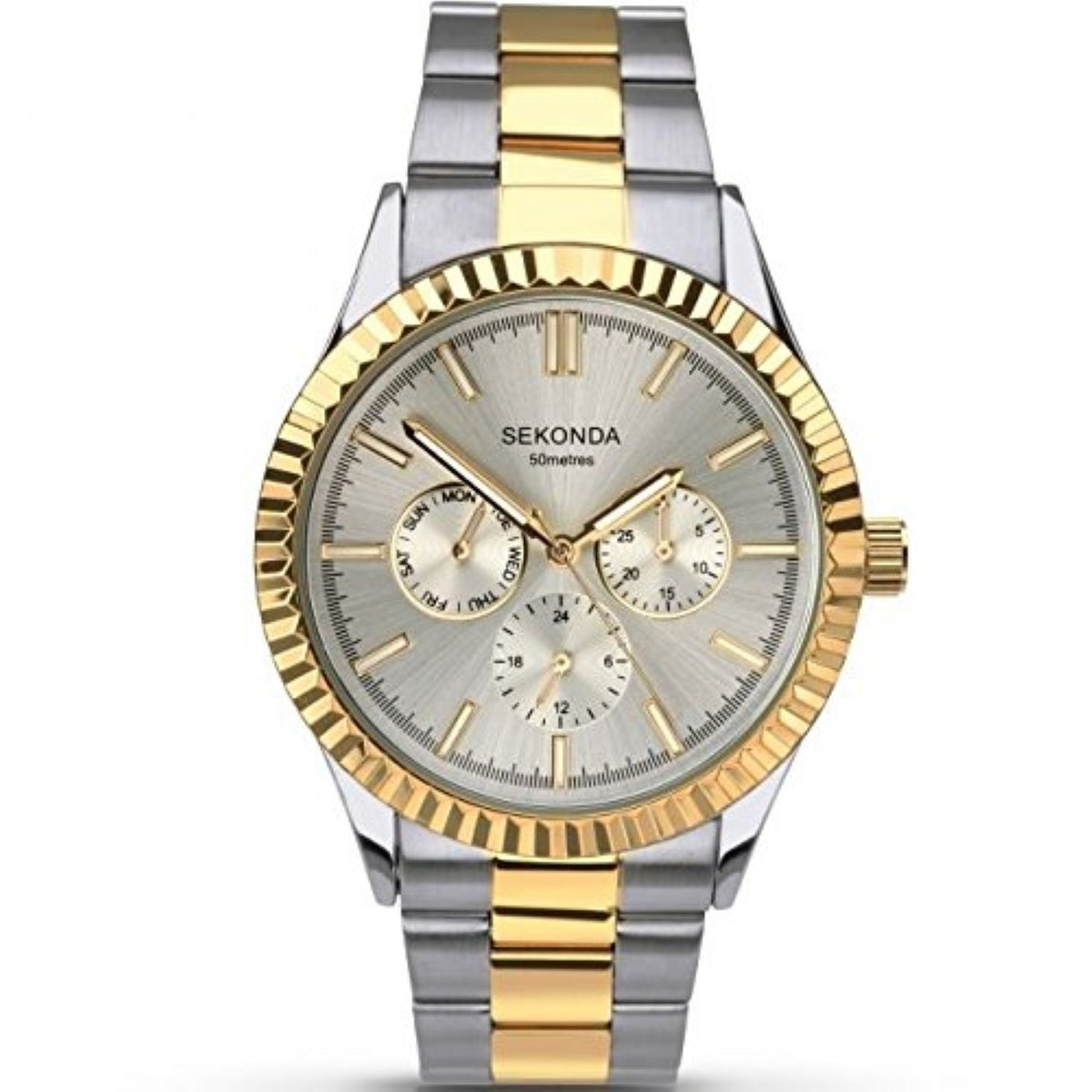 Mens Sekonda Grey Dial Two Tone Strap Watch 1094 RRP £109.99