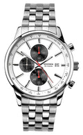 Sekonda Men's Quartz Watch with White Dial Chronograph Display and Silver Stainless Steel Bracelet 1155.27