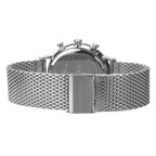 Sekonda Men's Chronograph Watch with Black Dial and Silver Strap 1195