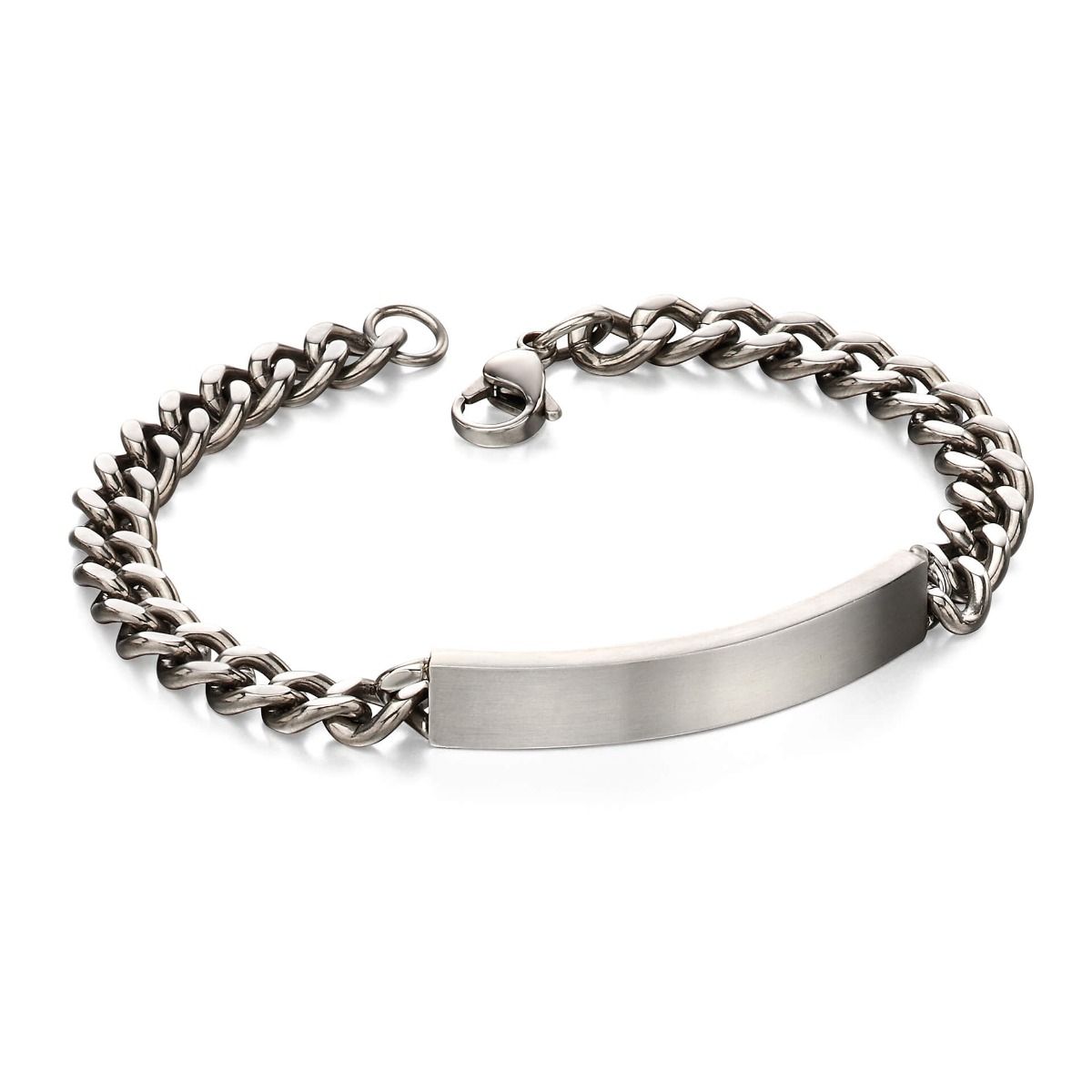 Fred Bennett Brushed Stainless Steel ID Bar Bracelet B4987