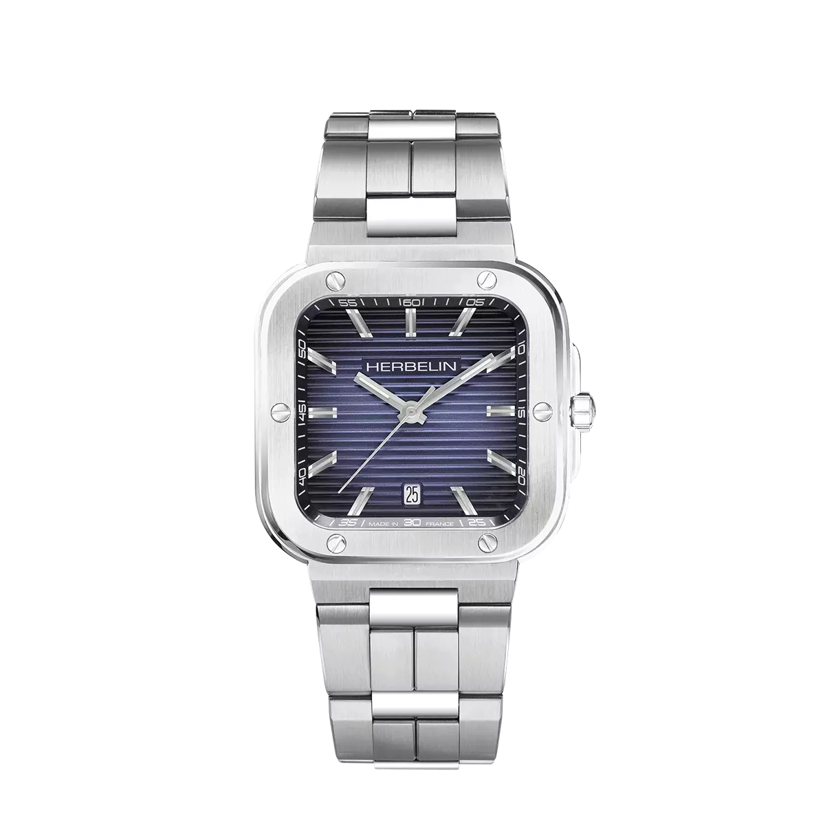 Herbelin Cap Camarat Mens Watch with Blue Dial and Silver Bracelet 12246B15