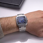Herbelin Cap Camarat Mens Watch with Blue Dial and Silver Bracelet 12246B15