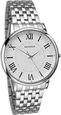 Sekonda Mens Watch with White Dial and Stainless Steel Bracelet 1331