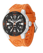 Timberland Altamont Black Dial Orange Rubber Strap Gents Watch 13849JSTB-02