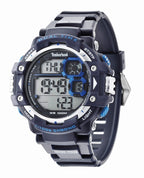 Timberland Tuxbury Men's Digital Watch with Grey Dial Digital Display and Blue Silicone Strap 14260JPBL/03