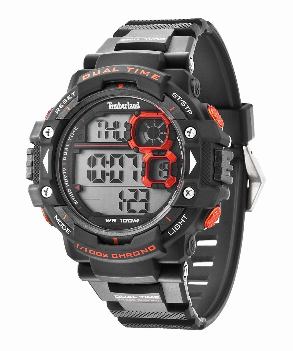 Timberland Tuxbury Men's Digital Watch with Grey Dial Digital Display and Grey Silicone Strap 14260JPGY/13