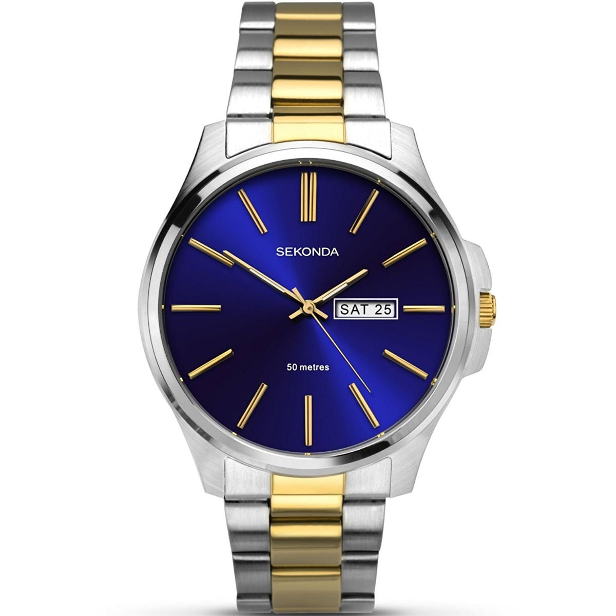 Sekonda Mens Blue Dial Stainless Steel Bracelet Watch 1440