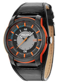 Police Men's Black Leather Strap Watch 14438JPOB/13