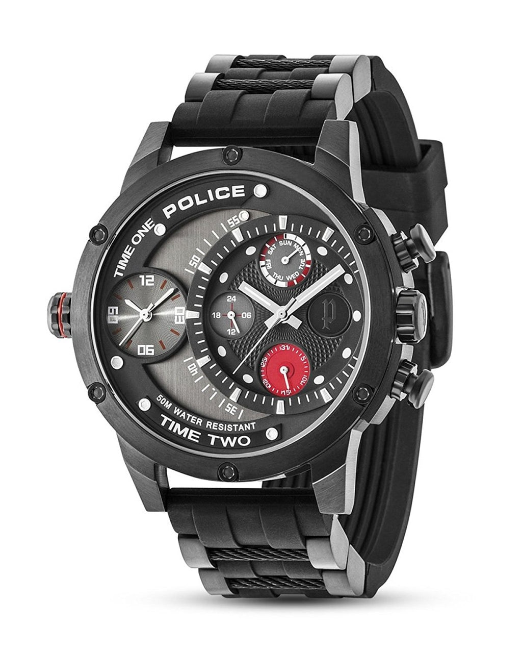 Police Mens Watch With Black Silicon Strap 14536JSB/CB