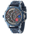 Police Mens Watch With Blue Silicon Strap 14536JSBL/SM