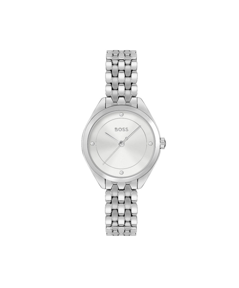 Boss Mae Ladies Watch with Silver Dial and Silver Strap 1502722