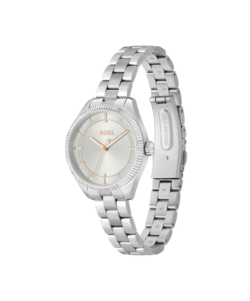 Boss Sage Ladies Watch with Silver Dial and Silver Strap 1502726