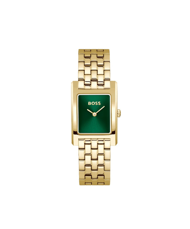 Boss Lucy Ladies Watch with Green Dial and Gold Strap 1502785