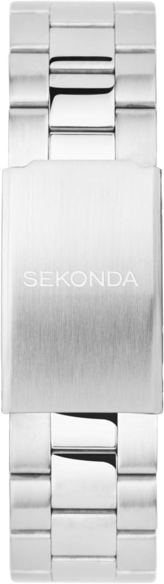 Sekonda Men's Sports Watch with Blue Dial and Silver Bracelet 1512