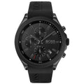 BOSS Mens Watch with Black Dial and Black Silicone Strap 1513720