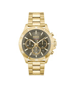 Boss Troper Mens Watch with Olive Dial and Gold Strap 1514059